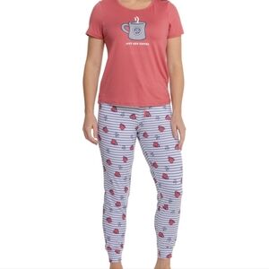 Life Is Good Just Add Coffee Pajama Set